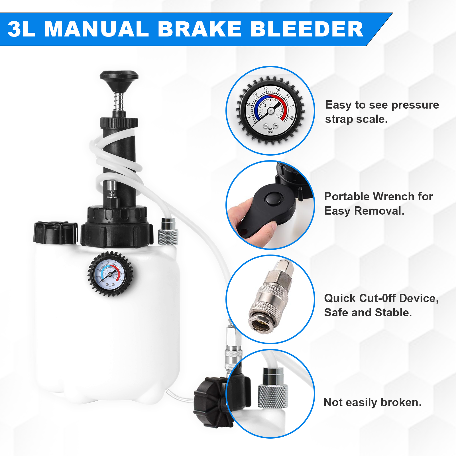3L Vacuum Brake Fluid Bleeder  - Brake Bleeder Kit review and price