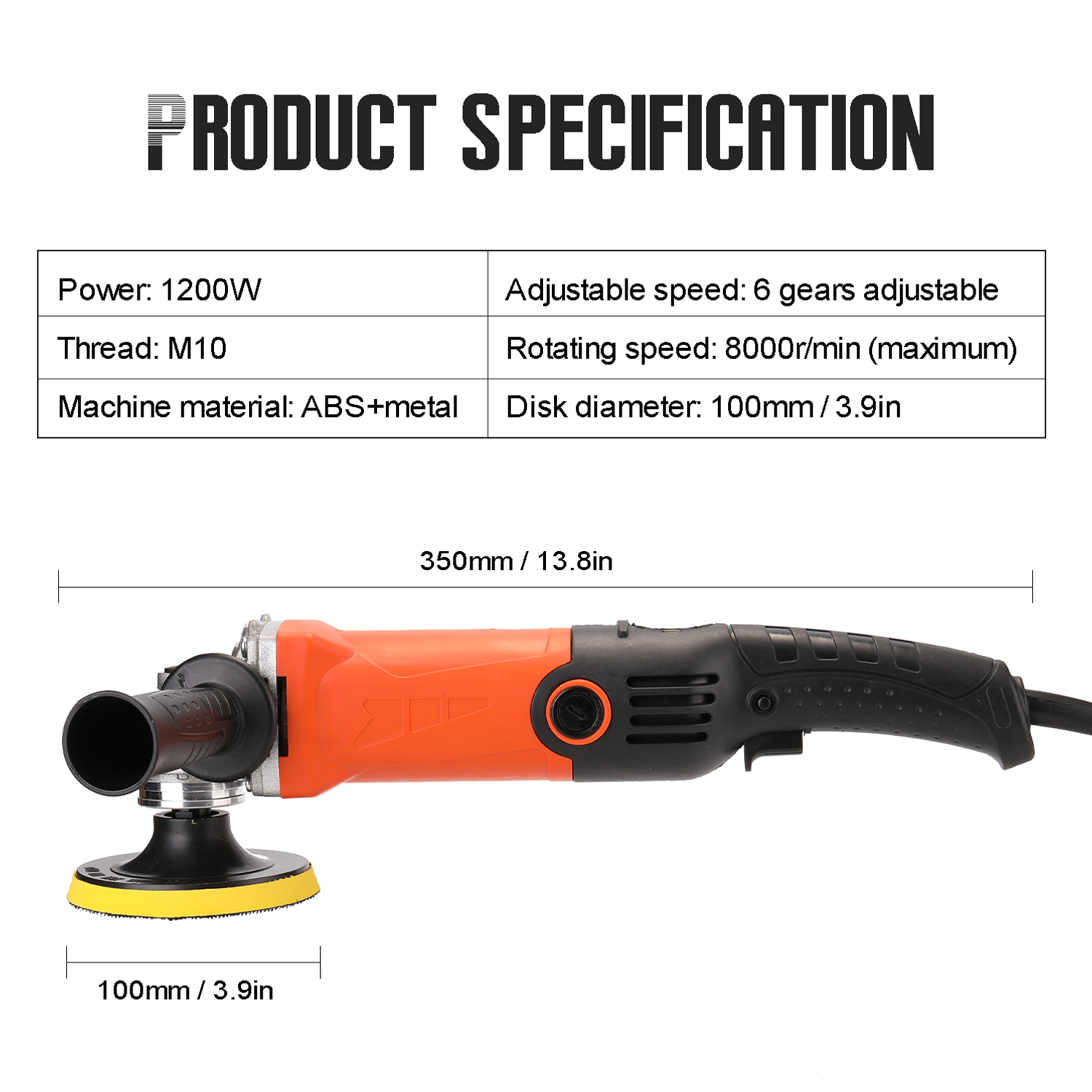 1200W 220V Automotive Polisher - Orbital Polisher Da review and price