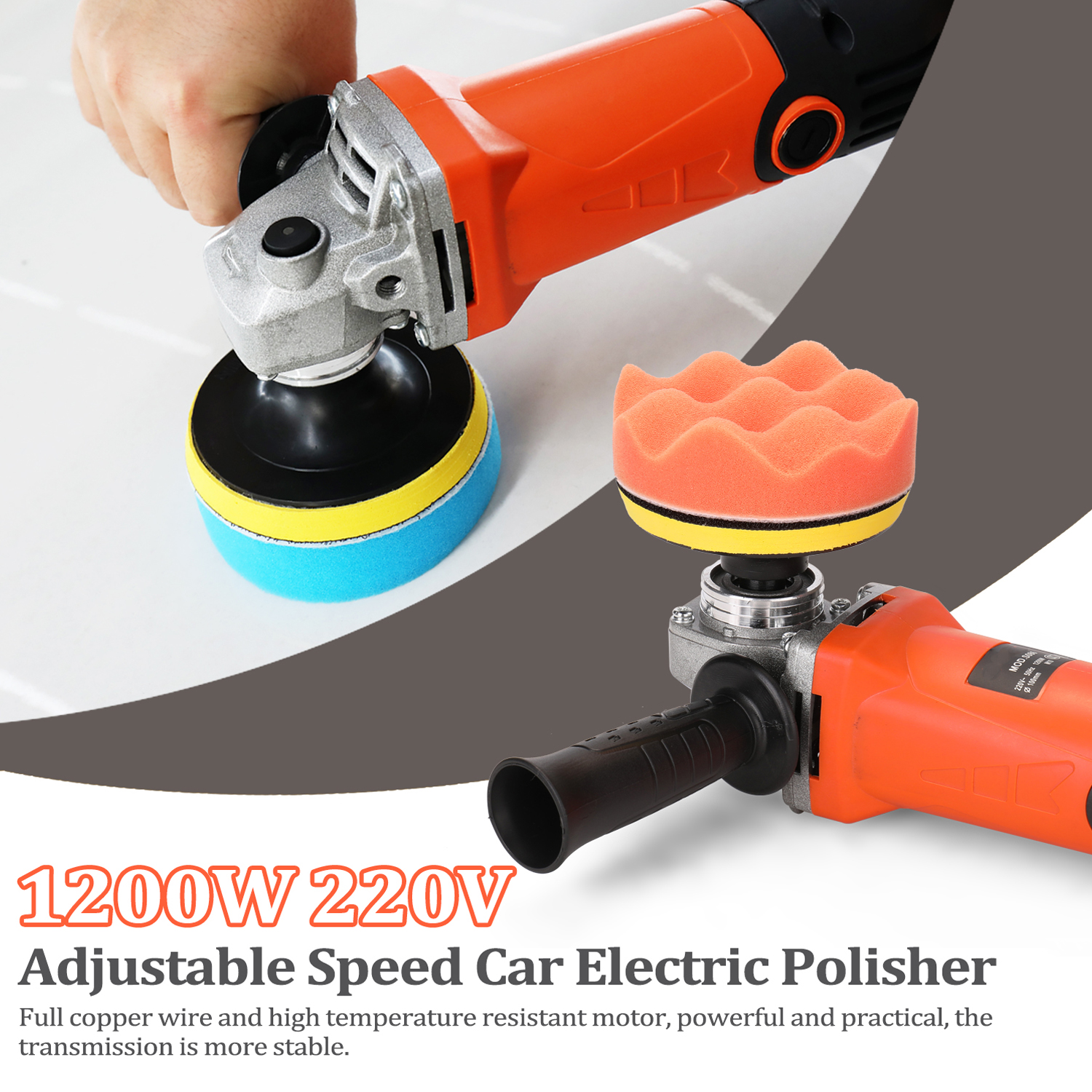 1200W 220V Automotive Polisher - Orbital Polisher Da review and price
